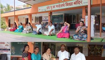 तळेगाव येथील ‘ॲड. पु.वा. परांजपे विद्यामंदिर’मध्ये आंतरराष्ट्रीय योग दिन उत्साहात साजरा!