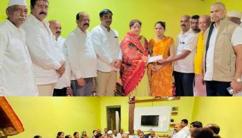 पाटण दरडग्रस्त तिकोणे कुटुंबाला प्रशांत भागवत यांच्याकडून 51 हजार रुपयांची रोख मदत