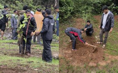 डॉ. श्री नानासाहेब धर्माधिकारी प्रतिष्ठानतर्फे तुंगार्ली धरण परिसरात ९५ झाडांची लागवड; संवर्धनाचाही संकल्प
