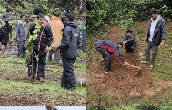 डॉ. श्री नानासाहेब धर्माधिकारी प्रतिष्ठानतर्फे तुंगार्ली धरण परिसरात ९५ झाडांची लागवड; संवर्धनाचाही संकल्प

